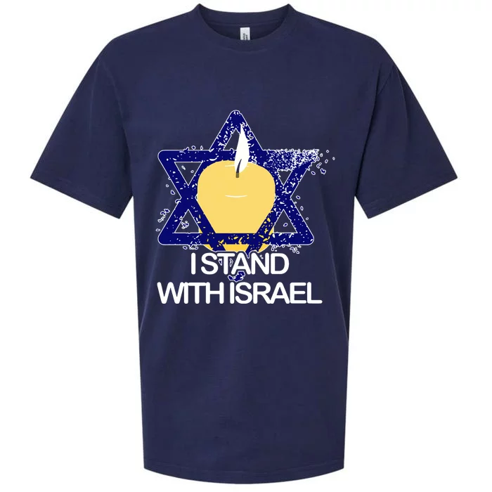 I Stand With Israel Support Black Sueded Cloud Jersey T-Shirt