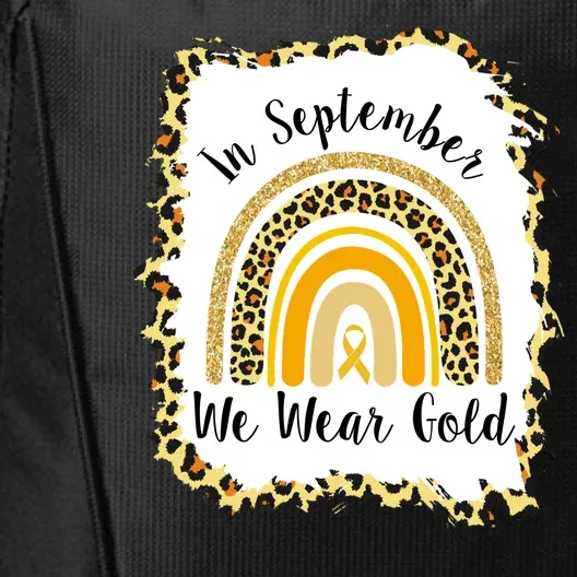 In September We Wear Gold Leopard Rainbow City Backpack