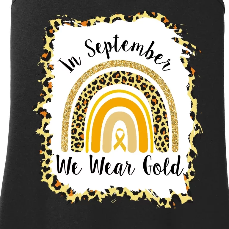 In September We Wear Gold Leopard Rainbow Ladies Essential Tank