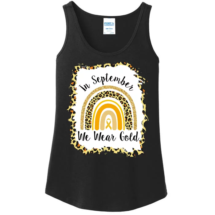 In September We Wear Gold Leopard Rainbow Ladies Essential Tank