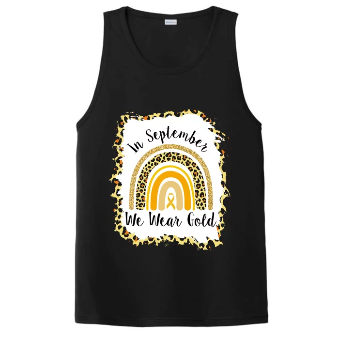 In September We Wear Gold Leopard Rainbow Performance Tank