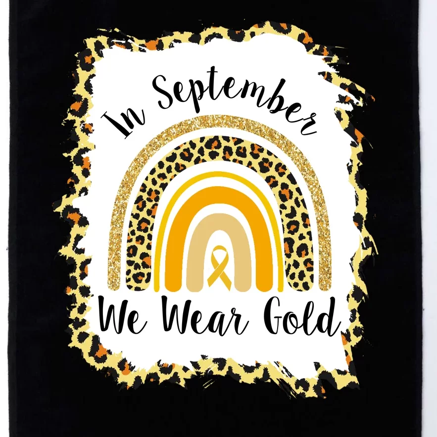 In September We Wear Gold Leopard Rainbow Platinum Collection Golf Towel