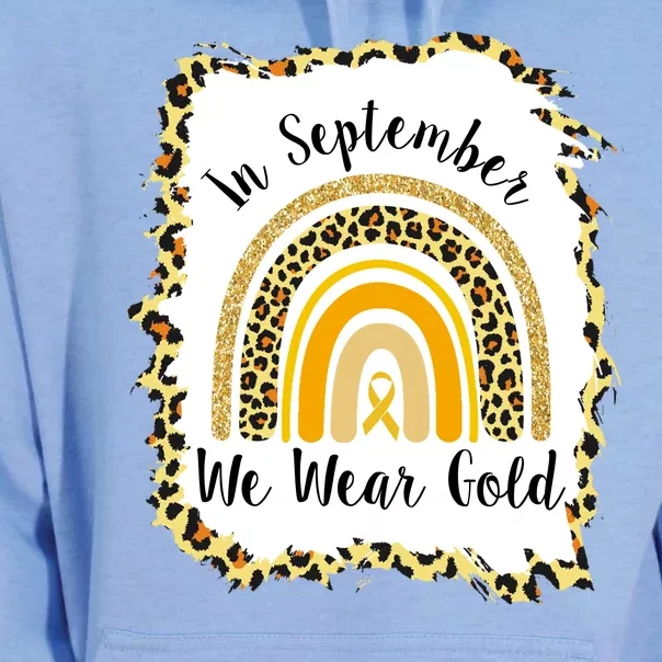 In September We Wear Gold Leopard Rainbow Unisex Surf Hoodie