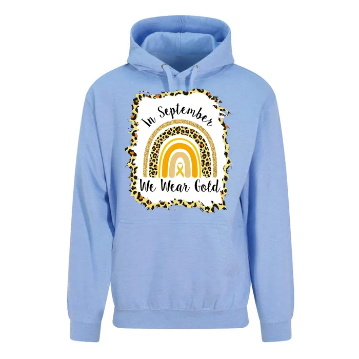 In September We Wear Gold Leopard Rainbow Unisex Surf Hoodie