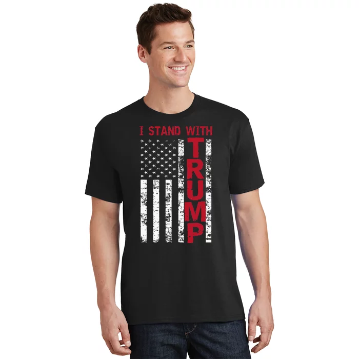 I Stand With Trump I Stand With America Cool Patriotic T-Shirt