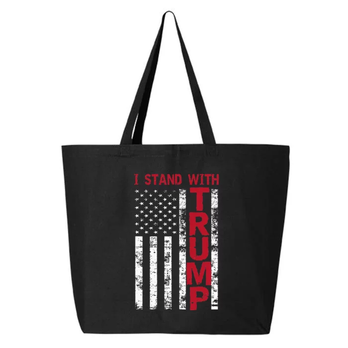 I Stand With Trump I Stand With America Cool Patriotic 25L Jumbo Tote