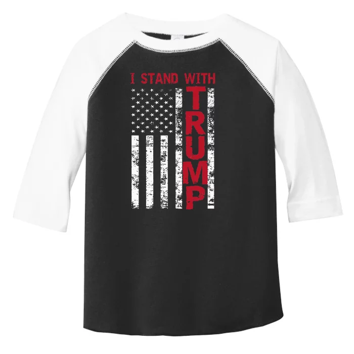 I Stand With Trump I Stand With America Cool Patriotic Toddler Fine Jersey T-Shirt