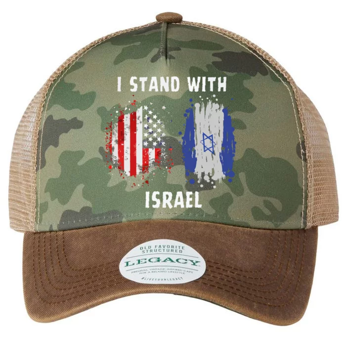 I Stand With Israel Support Black Legacy Tie Dye Trucker Hat