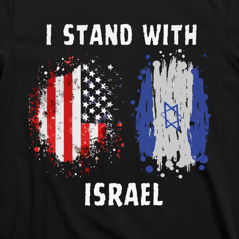 I Stand With Israel Support Black T-Shirt