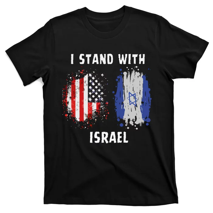 I Stand With Israel Support Black T-Shirt