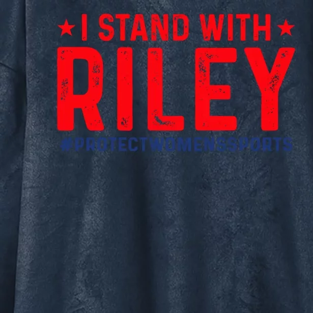 I Stand With Riley Gaines #ProtectWomensSports Hooded Wearable Blanket