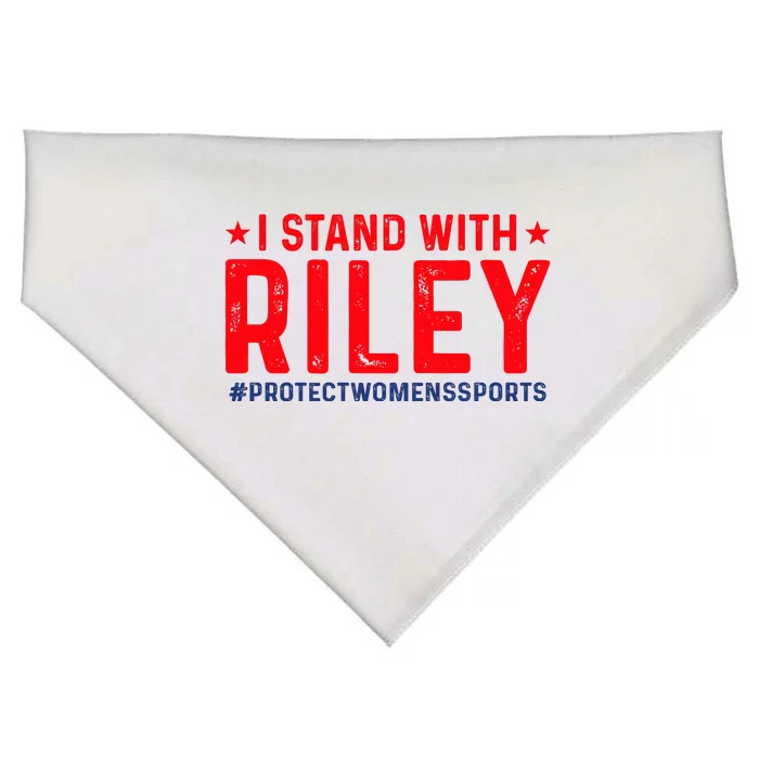 I Stand With Riley Gaines #ProtectWomensSports USA-Made Doggie Bandana