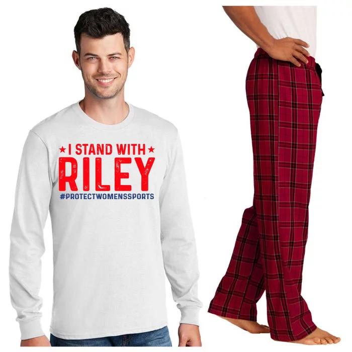 I Stand With Riley Gaines #ProtectWomensSports Long Sleeve Pajama Set