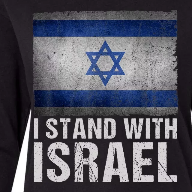 I Stand With Israel Womens Cotton Relaxed Long Sleeve T-Shirt