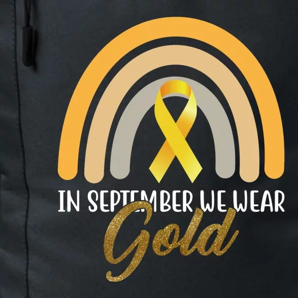 In September We Wear Gold Childhood Cancer Rainbow Daily Commute Backpack