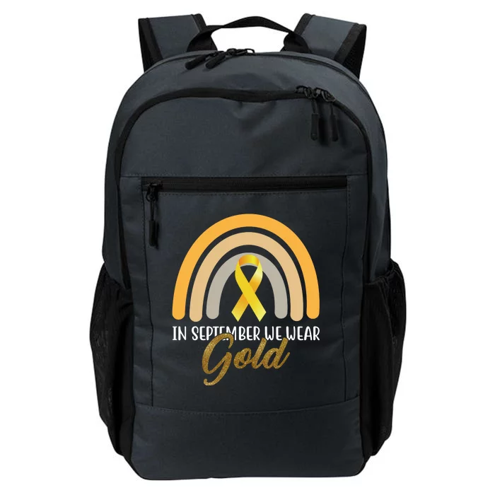 In September We Wear Gold Childhood Cancer Rainbow Daily Commute Backpack