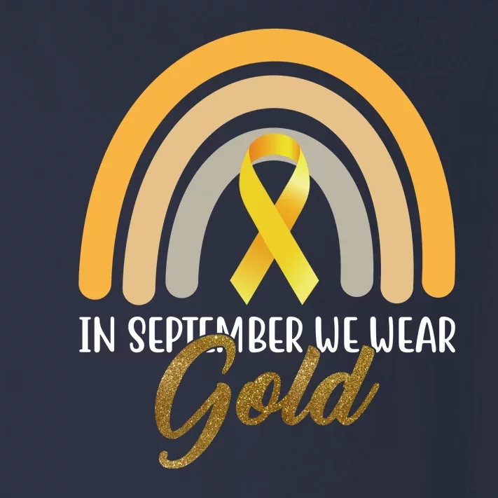 In September We Wear Gold Childhood Cancer Rainbow Toddler Long Sleeve Shirt