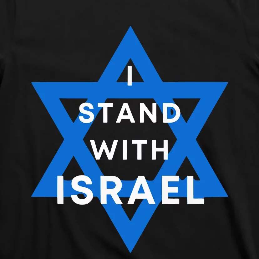 I Stand With Israel Support Black T-Shirt