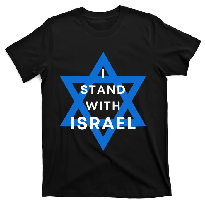 I Stand With Israel Support Black T-Shirt