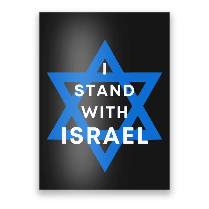 I Stand With Israel Support Black Poster