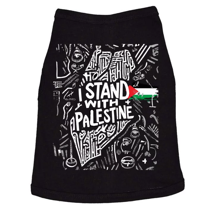 I Stand With Palestine Quote A Free Palestine Design Doggie Tank