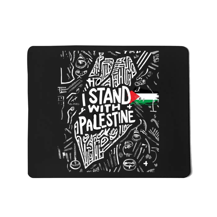 I Stand With Palestine Quote A Free Palestine Design Mousepad