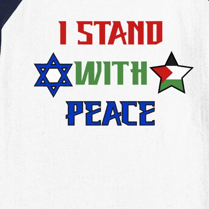 i stand with peace palestine israel Baseball Sleeve Shirt