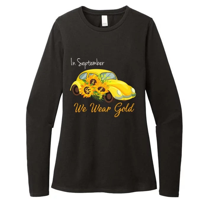 In September We Wear Gold Sunflower Vintage Car Womens CVC Long Sleeve Shirt