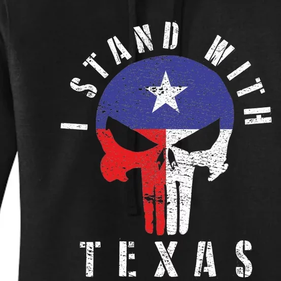 I Stand With Texas Flag Usa State Of Texas Women's Pullover Hoodie