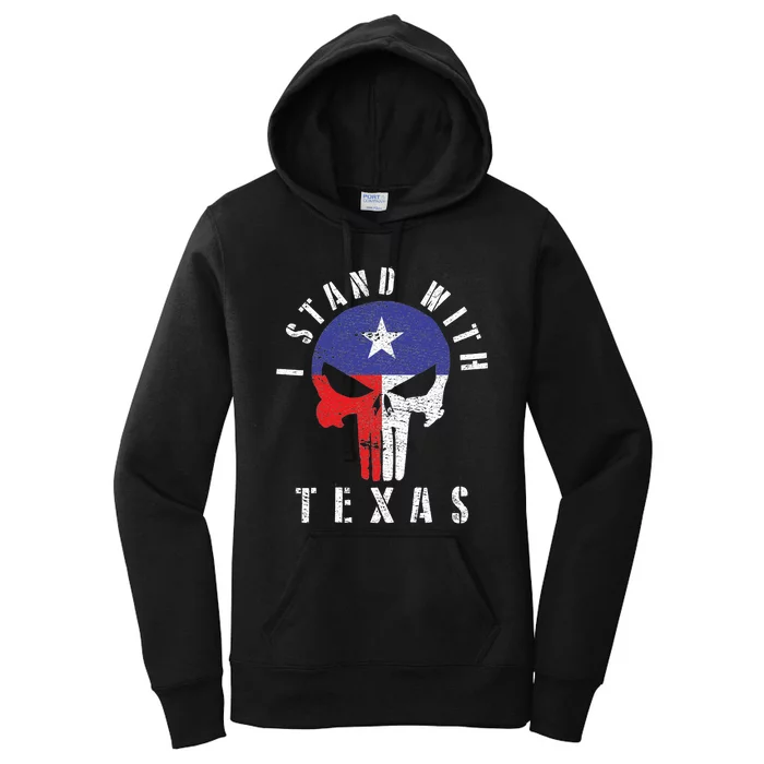 I Stand With Texas Flag Usa State Of Texas Women's Pullover Hoodie