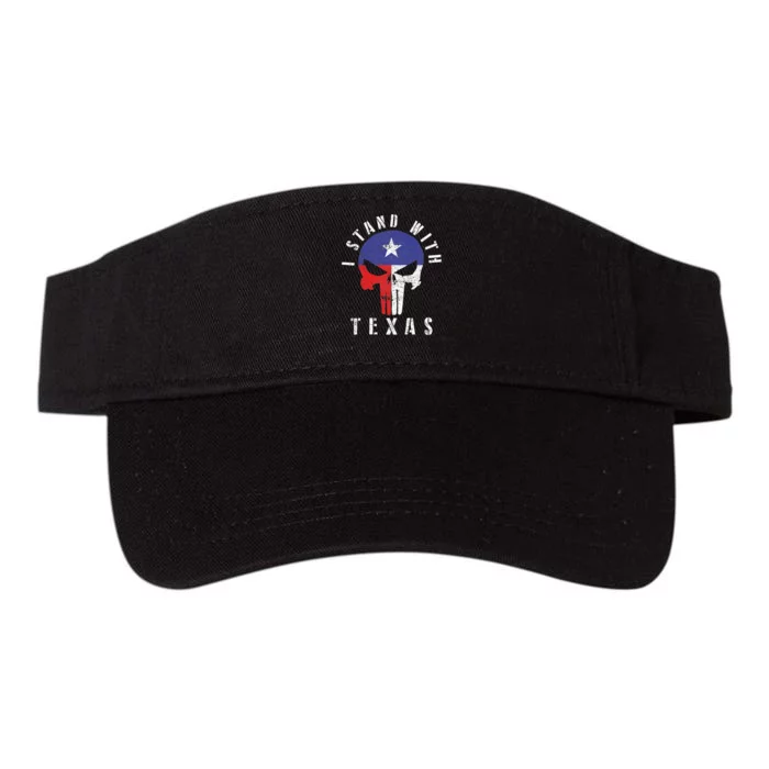 I Stand With Texas Flag Usa State Of Texas Valucap Bio-Washed Visor