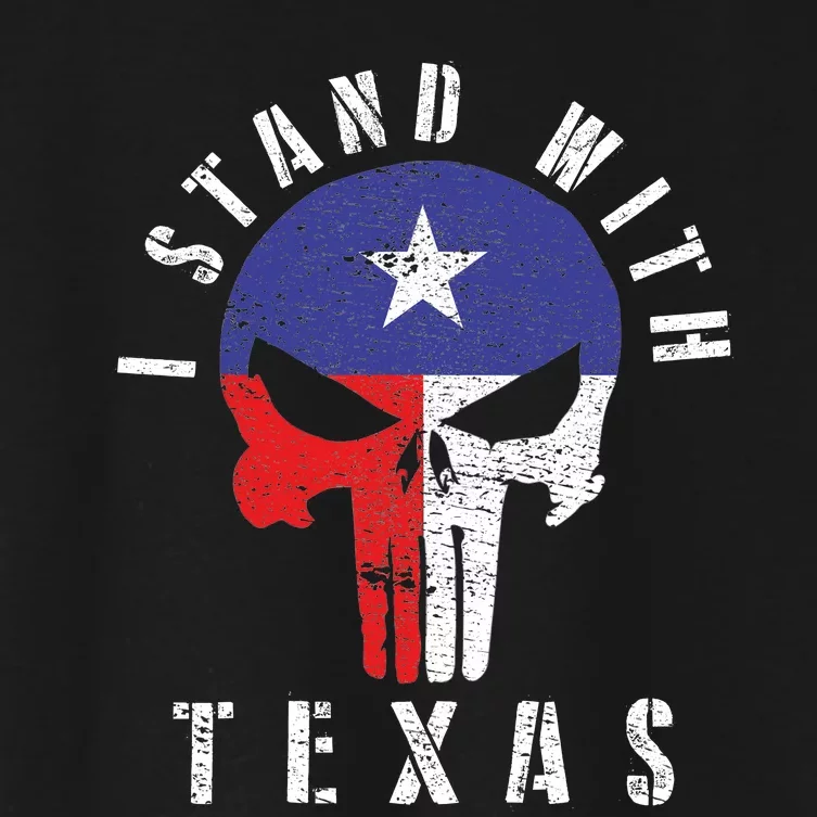 I Stand With Texas Flag Usa State Of Texas Women's Crop Top Tee