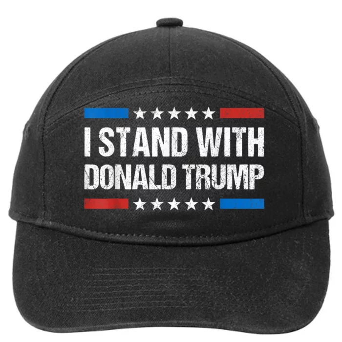 I Stand With Trump Pro Trump Republican Ticket 2024 Vintage 7-Panel Snapback Hat