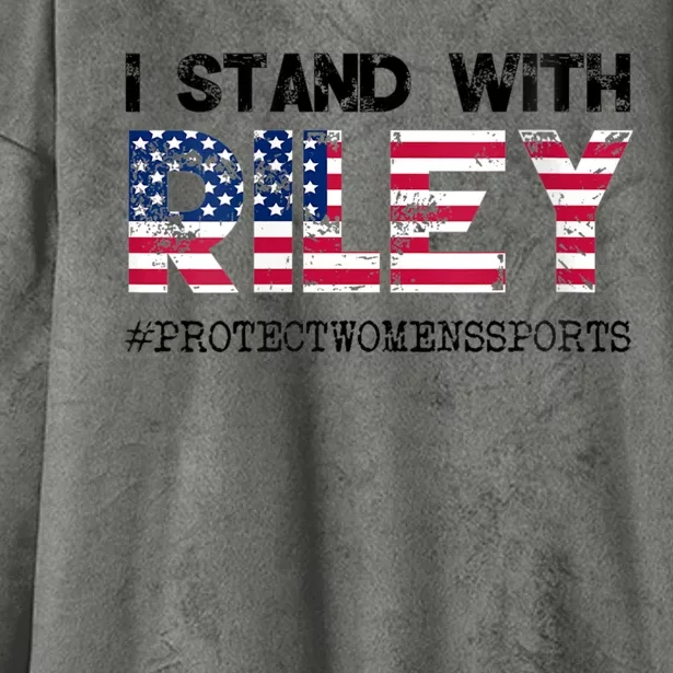 I Stand With Riley Gaines #ProtectWomensSports Hooded Wearable Blanket