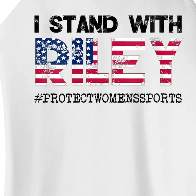 I Stand With Riley Gaines #ProtectWomensSports Women’s Perfect Tri Rocker Tank