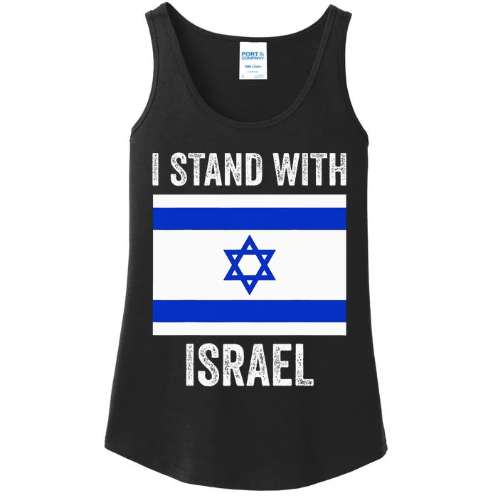 I Stand With Israel Free Israel Ladies Essential Tank