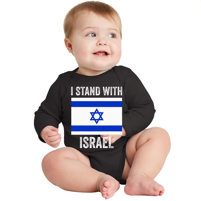 I Stand With Israel Free Israel Baby Long Sleeve Bodysuit