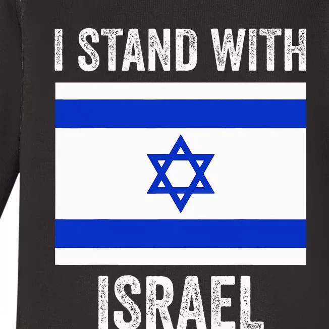 I Stand With Israel Free Israel Baby Long Sleeve Bodysuit