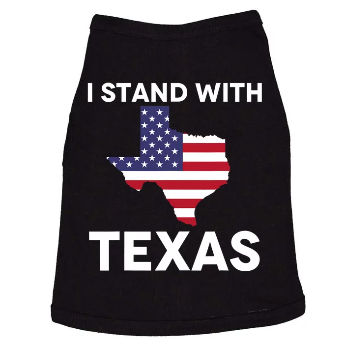 I Stand With Texas Usa Flag Doggie Tank