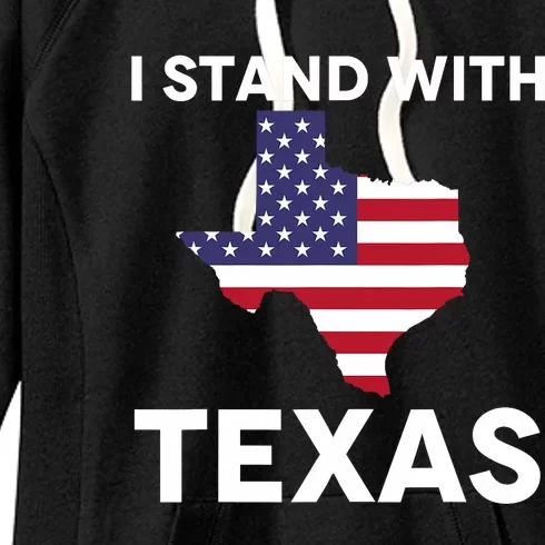 I Stand With Texas Usa Flag Women's Fleece Hoodie