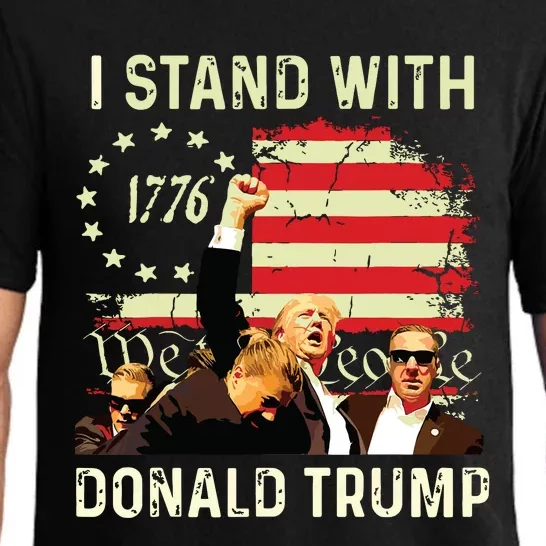 I Stand With Trump Funny Trump 2024 Pajama Set