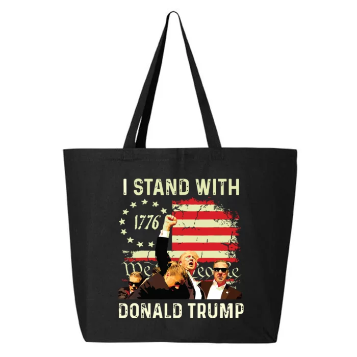 I Stand With Trump Funny Trump 2024 25L Jumbo Tote