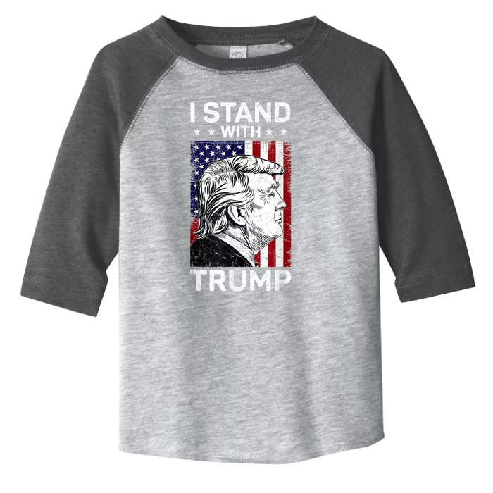 I Stand With Trump2024 Donald Trump 4th Of July Toddler Fine Jersey T-Shirt