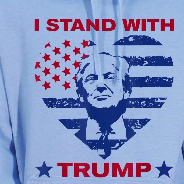 I Stand With Trump 2024 Trump Support Vote Political Unisex Surf Hoodie