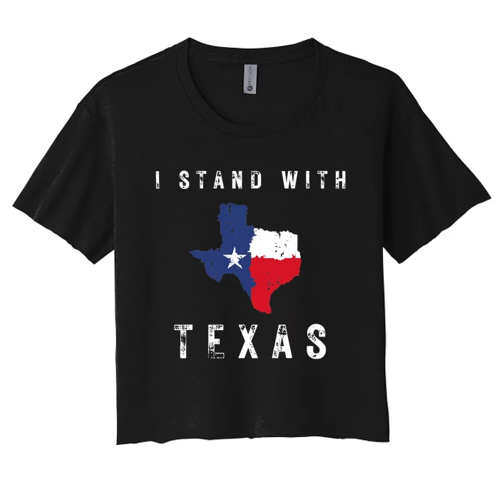 I Stand With Texas Women's Crop Top Tee