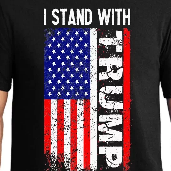 i stand with president trump pro trump supporter anti biden Pajama Set