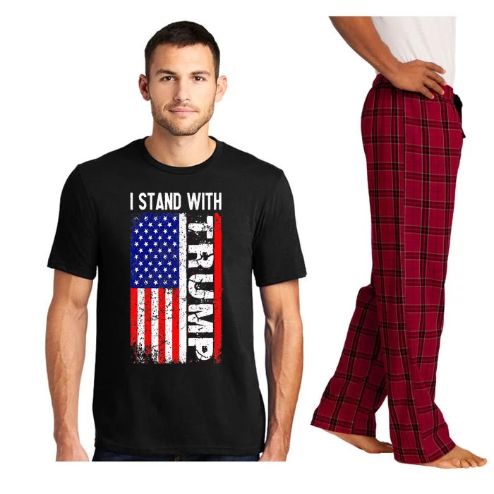 i stand with president trump pro trump supporter anti biden Pajama Set