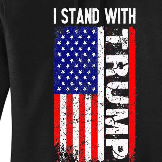 i stand with president trump pro trump supporter anti biden Women's Pullover Hoodie