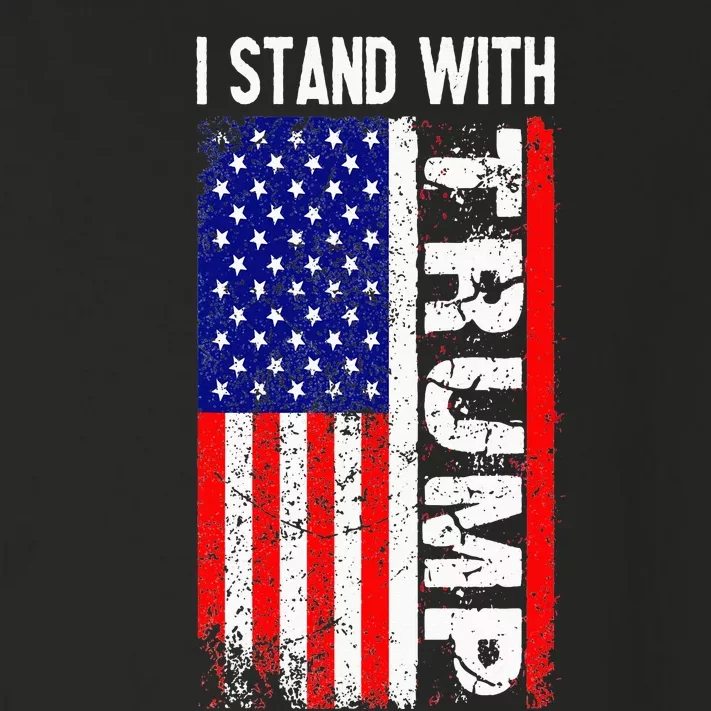 i stand with president trump pro trump supporter anti biden Toddler Long Sleeve Shirt