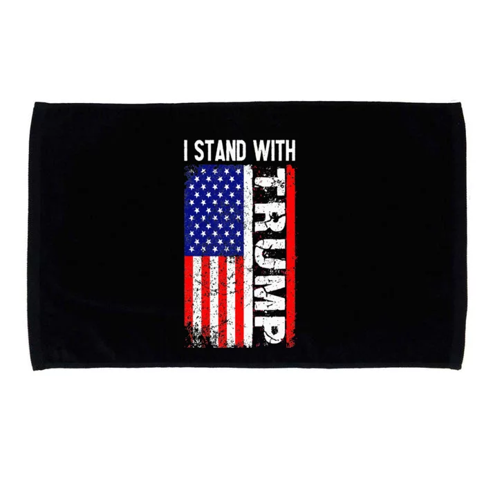 i stand with president trump pro trump supporter anti biden Microfiber Hand Towel